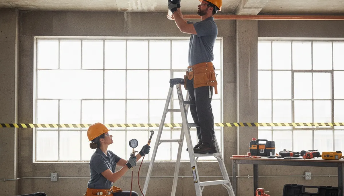 Chicago, IL plumber repairing a home pipe to prevent leaks and freeze damage