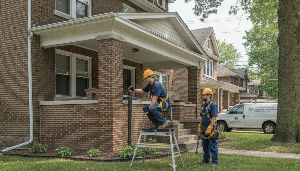 Chicago, IL plumber repairing a leak, providing professional plumbing repair service for local homes and businesses